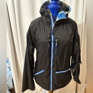 Women’s Burton black ski Jacket with Blue Accents Large